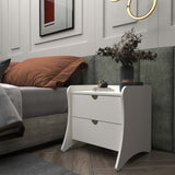 Manhattan Comfort Coney Mid-Century Modern 2-Drawer Nightstand