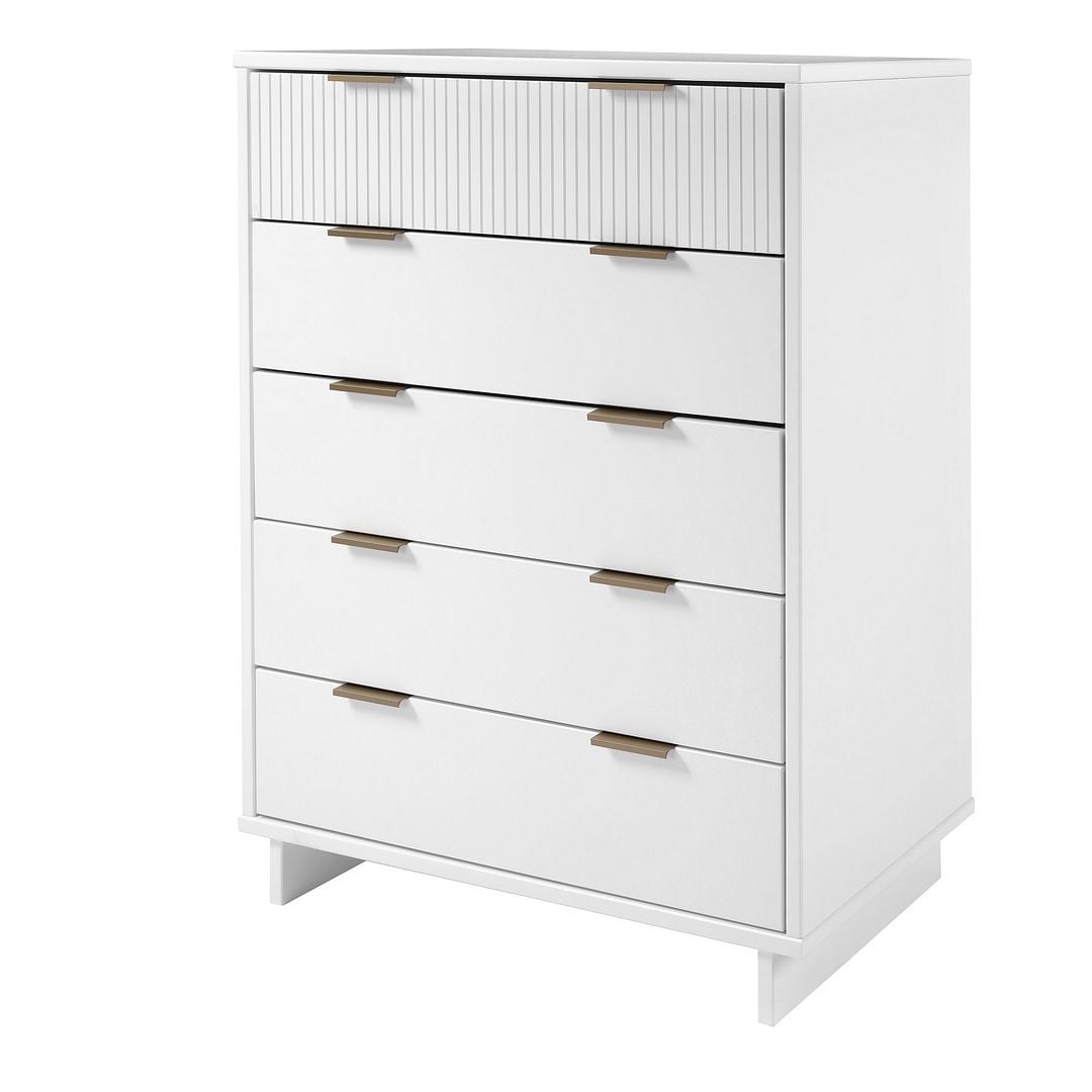 Manhattan Comfort Granville 45.27" Modern Tall 5 Drawer Dresser
