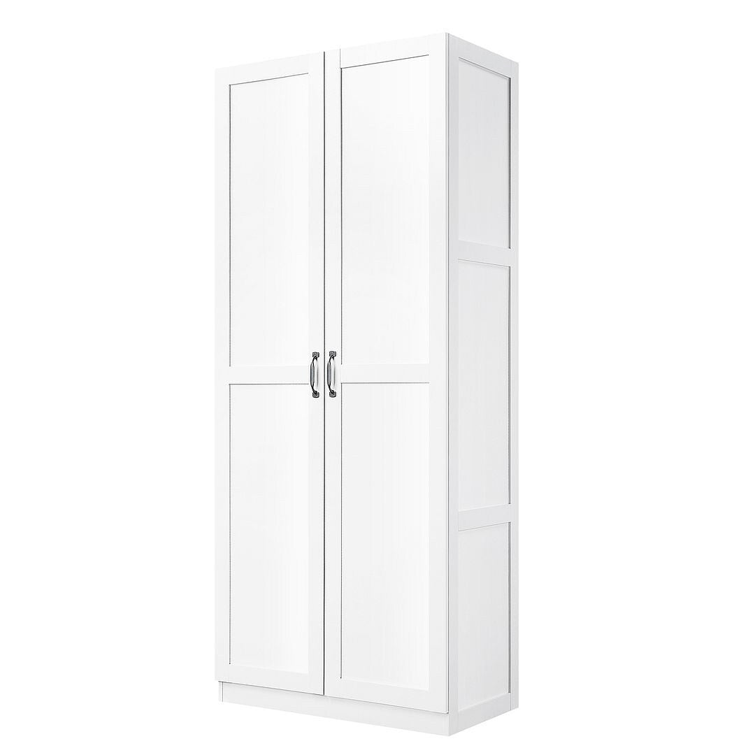 Manhattan Comfort Hopkins Modern 7 Shelf Freestanding Storage Closet Set of 2