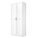 Manhattan Comfort Hopkins Modern 7 Shelf Freestanding Storage Closet Set of 2