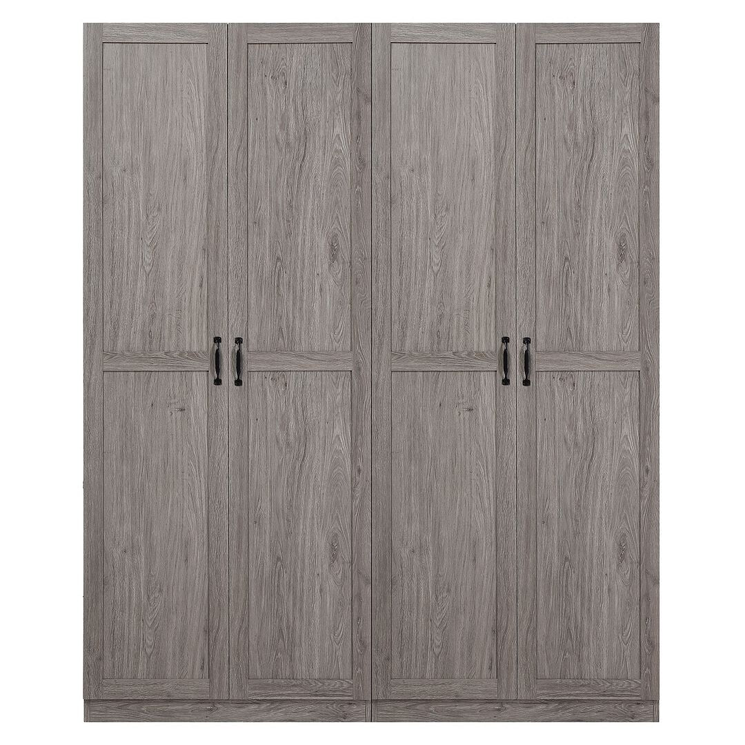 Manhattan Comfort Hopkins Modern 7 Shelf Freestanding Storage Closet Set of 2