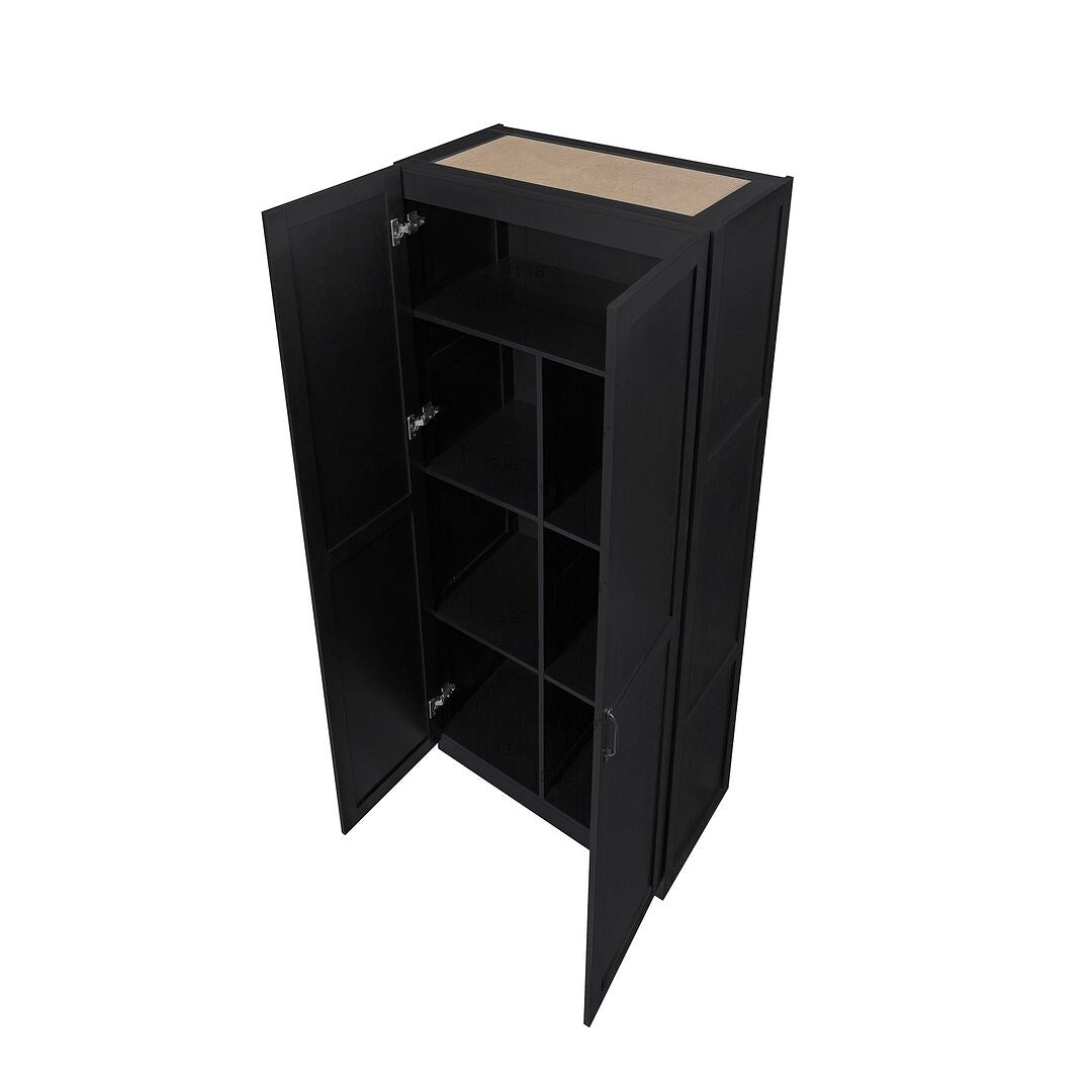 Manhattan Comfort Hopkins Modern 7 Shelf Freestanding Storage Closet Set of 2