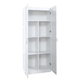 Manhattan Comfort Hopkins Modern 7 Shelf Freestanding Storage Closet Set of 2