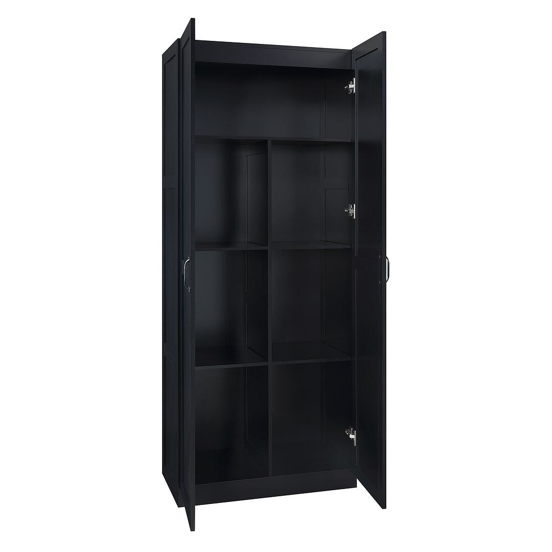 Manhattan Comfort Hopkins Modern 7 Shelf Freestanding Storage Closet Set of 2