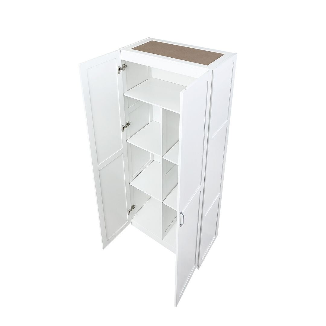 Manhattan Comfort Hopkins Modern 7 Shelf Freestanding Storage Closet Set of 2