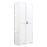 Manhattan Comfort Hopkins Modern 7 Shelf Freestanding Storage Closet Set of 2