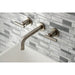 Kingston Brass Manhattan Two-Handle 3-Hole Wall Mount Bathroom Faucet