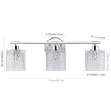 Manhattan Vintage Iron/Chevron Pattern Glass Farmhouse Cottage LED Vanity Light, by JONATHAN Y