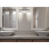 Manhattan Vintage Iron/Chevron Pattern Glass Farmhouse Cottage LED Vanity Light, by JONATHAN Y