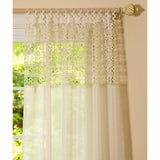 Manor Luxe Juliette Crochet Sheer Ivory 84 Inch Tab Top Curtain Panel