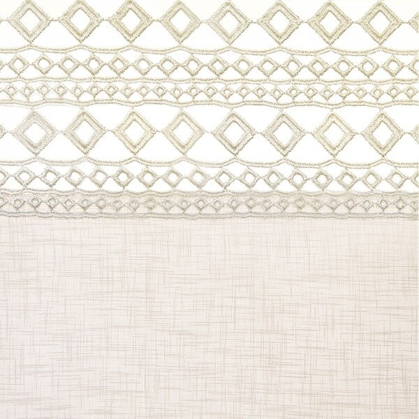 Manor Luxe Juliette Crochet Sheer Ivory 84 Inch Tab Top Curtain Panel