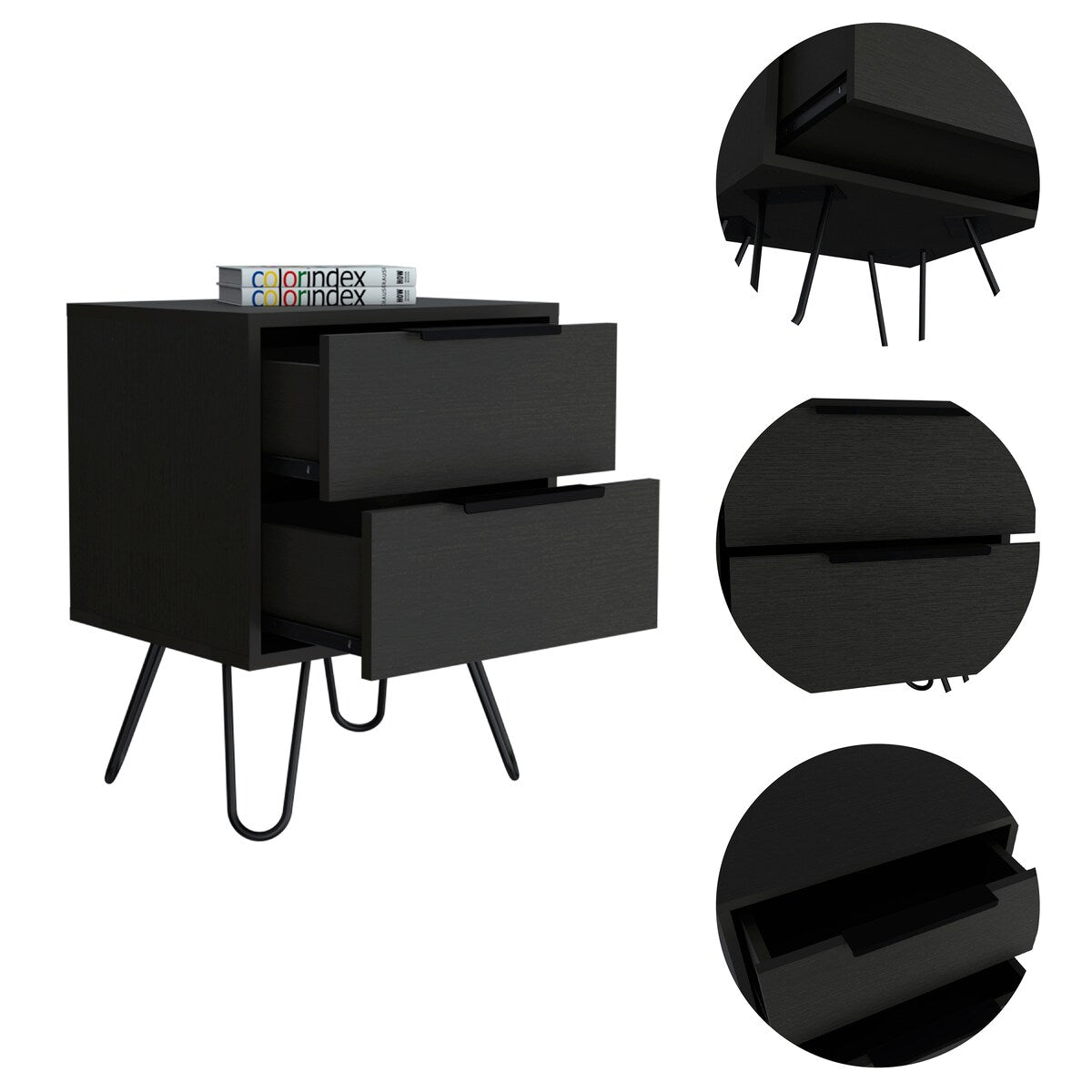 Mansfield 2-Drawer Rectangle Nightstand