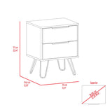 Mansfield 2-Drawer Rectangle Nightstand