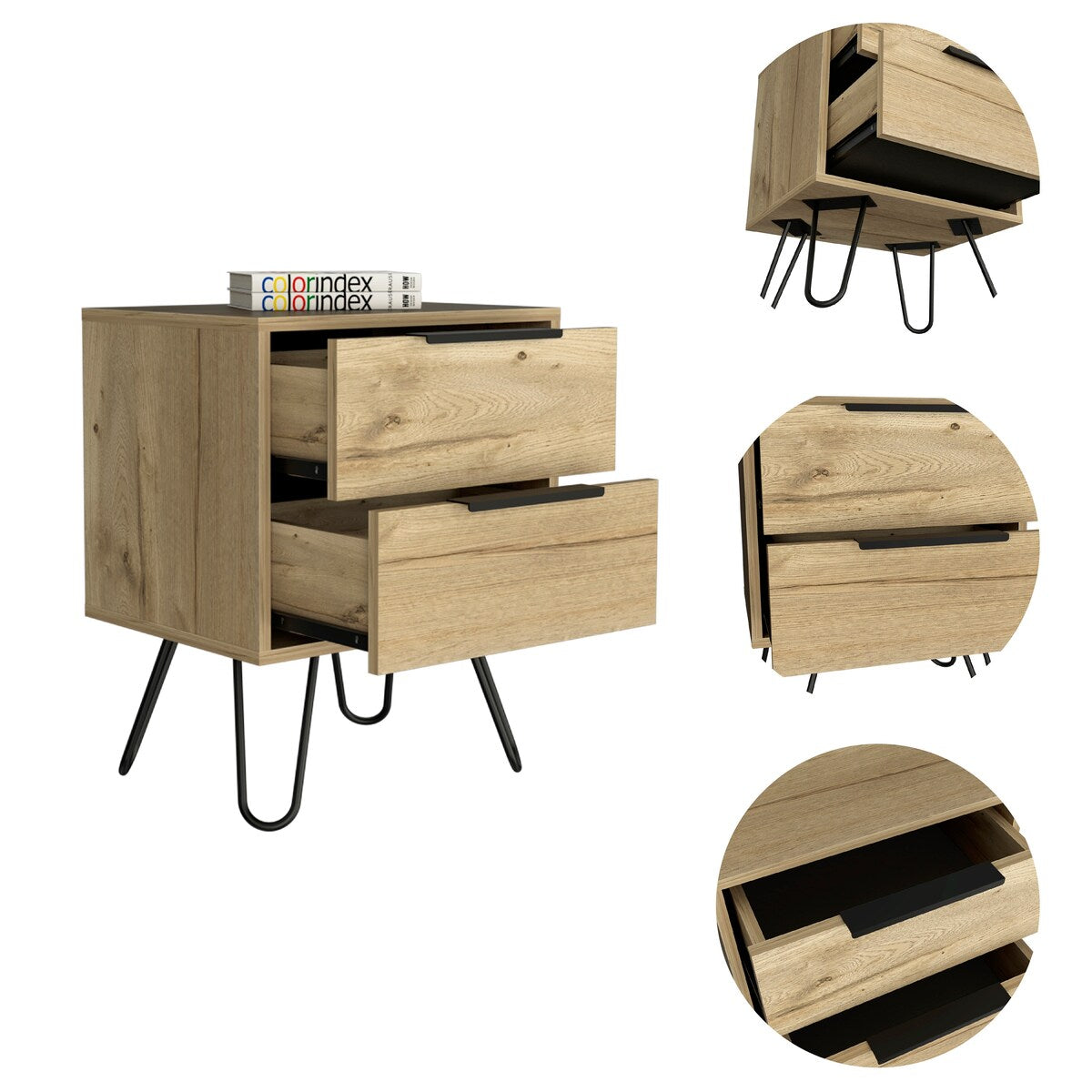 Mansfield 2-Drawer Rectangle Nightstand