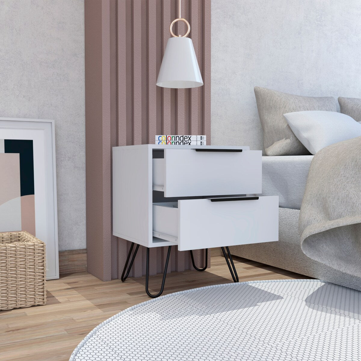 Mansfield 2-Drawer Rectangle Nightstand