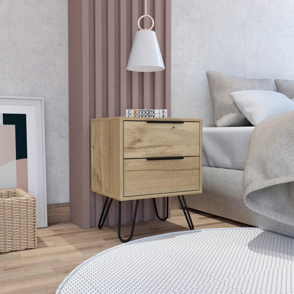 Mansfield 2-Drawer Rectangle Nightstand