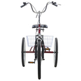Mantis Tri-Rad Burgundy 6-speed 24-inch-wheel Adult Folding Tricycle