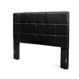Kenville, King Size, Black Leather Platform Bed