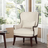 Mantua Upholstered Accent Chair with Nailhead Trim by Christopher Knight Home - 27.00" L x 32.00" W x 40.50" H
