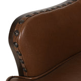 Mantua Upholstered Accent Chair with Nailhead Trim by Christopher Knight Home - 27.00" L x 32.00" W x 40.50" H