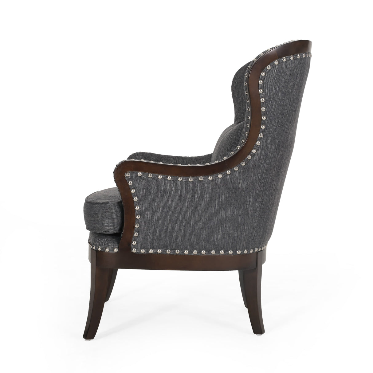Mantua Upholstered Accent Chair with Nailhead Trim by Christopher Knight Home - 27.00" L x 32.00" W x 40.50" H