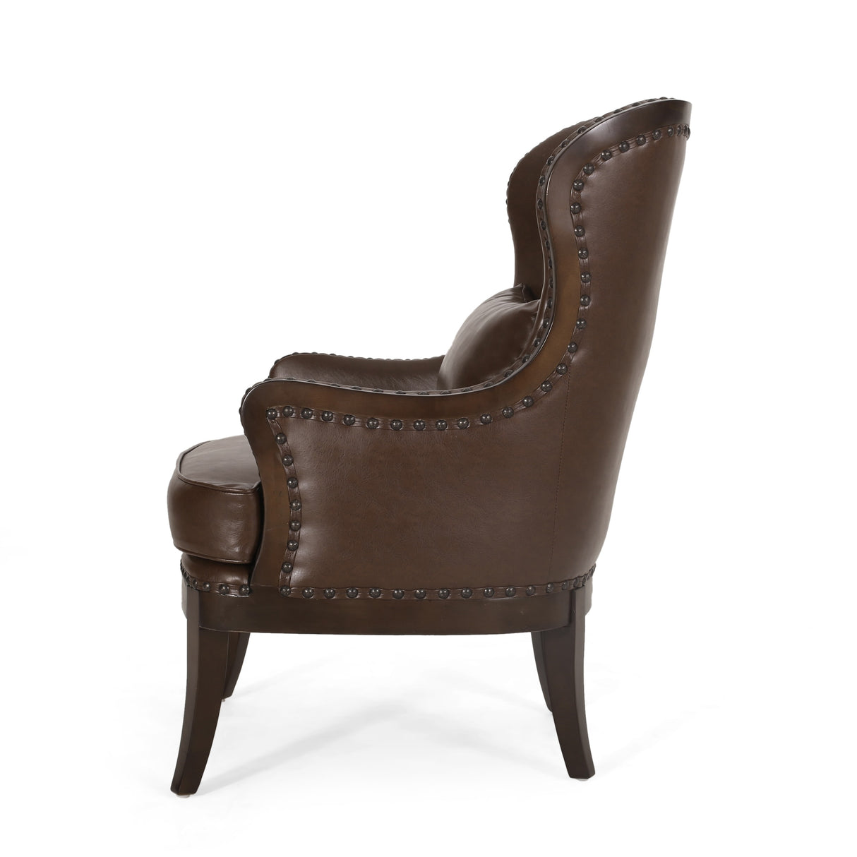 Mantua Upholstered Accent Chair with Nailhead Trim by Christopher Knight Home - 27.00" L x 32.00" W x 40.50" H