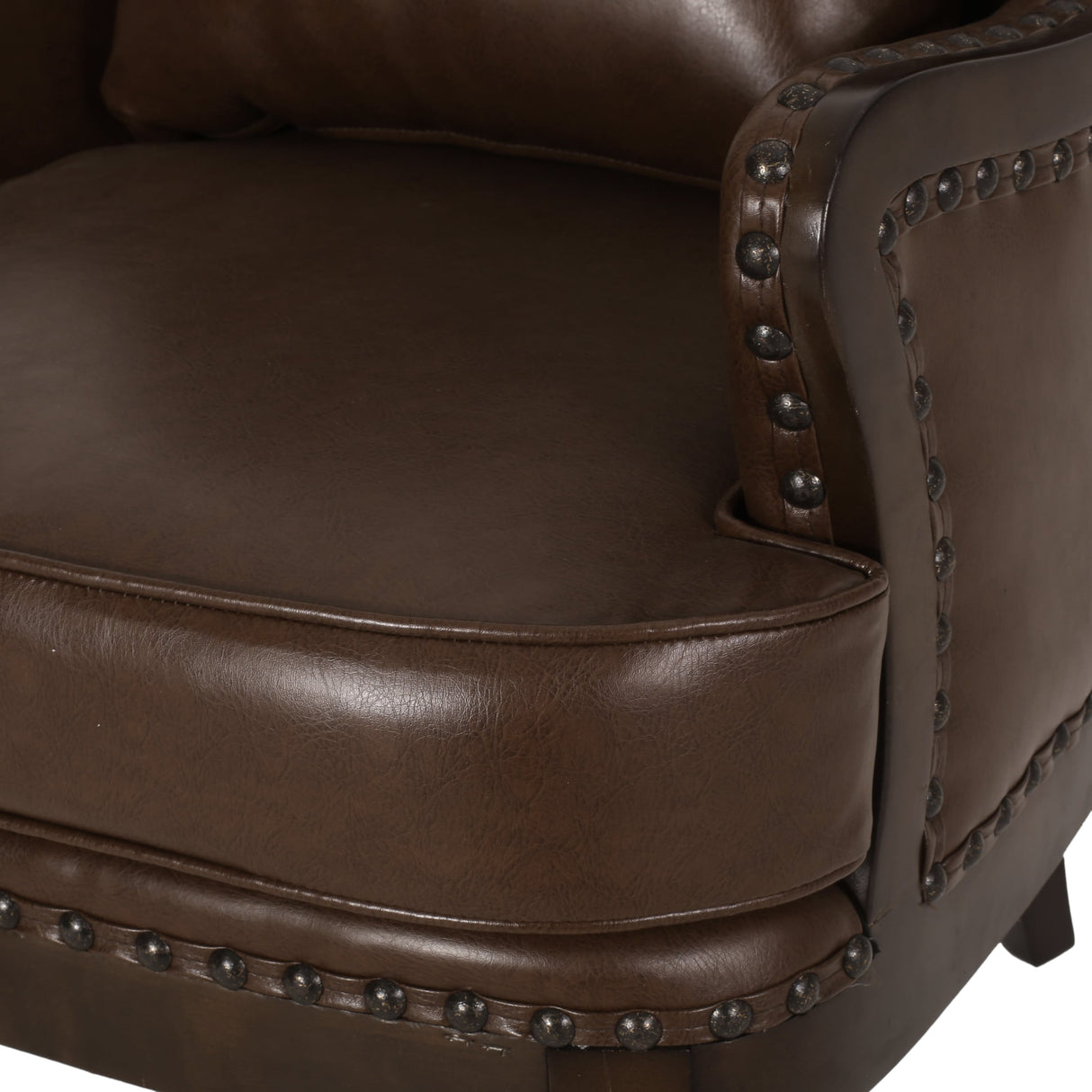 Mantua Upholstered Accent Chair with Nailhead Trim by Christopher Knight Home - 27.00" L x 32.00" W x 40.50" H