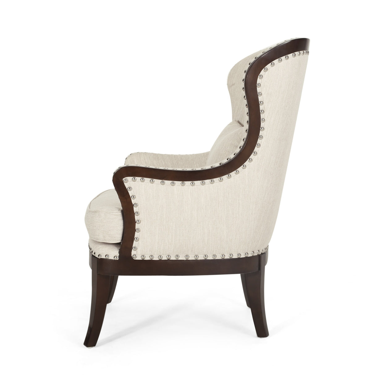 Mantua Upholstered Accent Chair with Nailhead Trim by Christopher Knight Home - 27.00" L x 32.00" W x 40.50" H