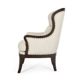Mantua Upholstered Accent Chair with Nailhead Trim by Christopher Knight Home - 27.00" L x 32.00" W x 40.50" H