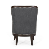 Mantua Upholstered Accent Chair with Nailhead Trim by Christopher Knight Home - 27.00" L x 32.00" W x 40.50" H