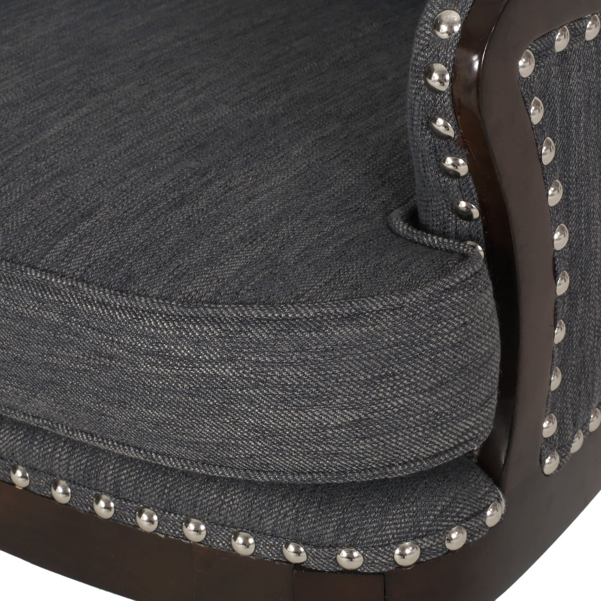 Mantua Upholstered Accent Chair with Nailhead Trim by Christopher Knight Home - 27.00" L x 32.00" W x 40.50" H