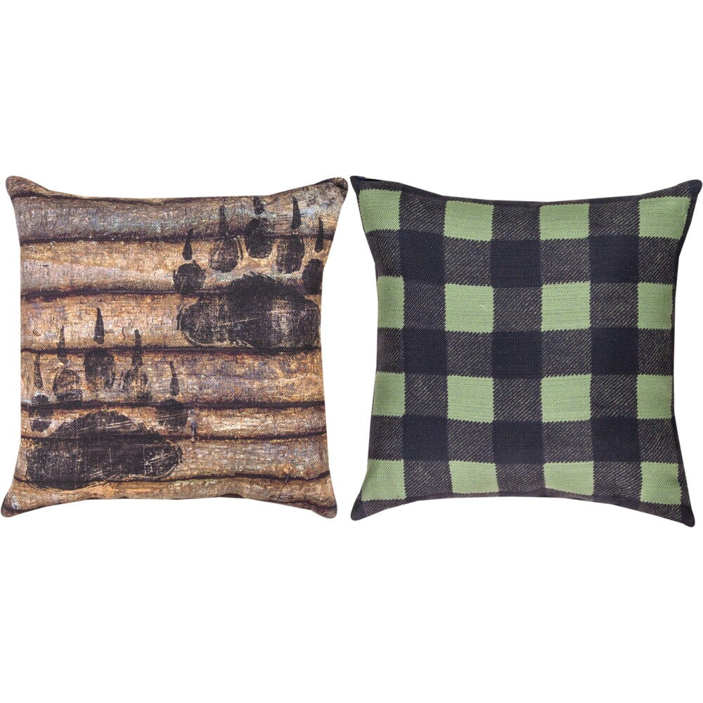 Manual Woodworkers BEAR MOUNTAIN BEAR CLAWS MULTI COLOR Throw Pillow