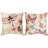 Manual Woodworkers NATURAL CURIOSITIES DRAGONFLY MULTI COLOR Throw PillowS