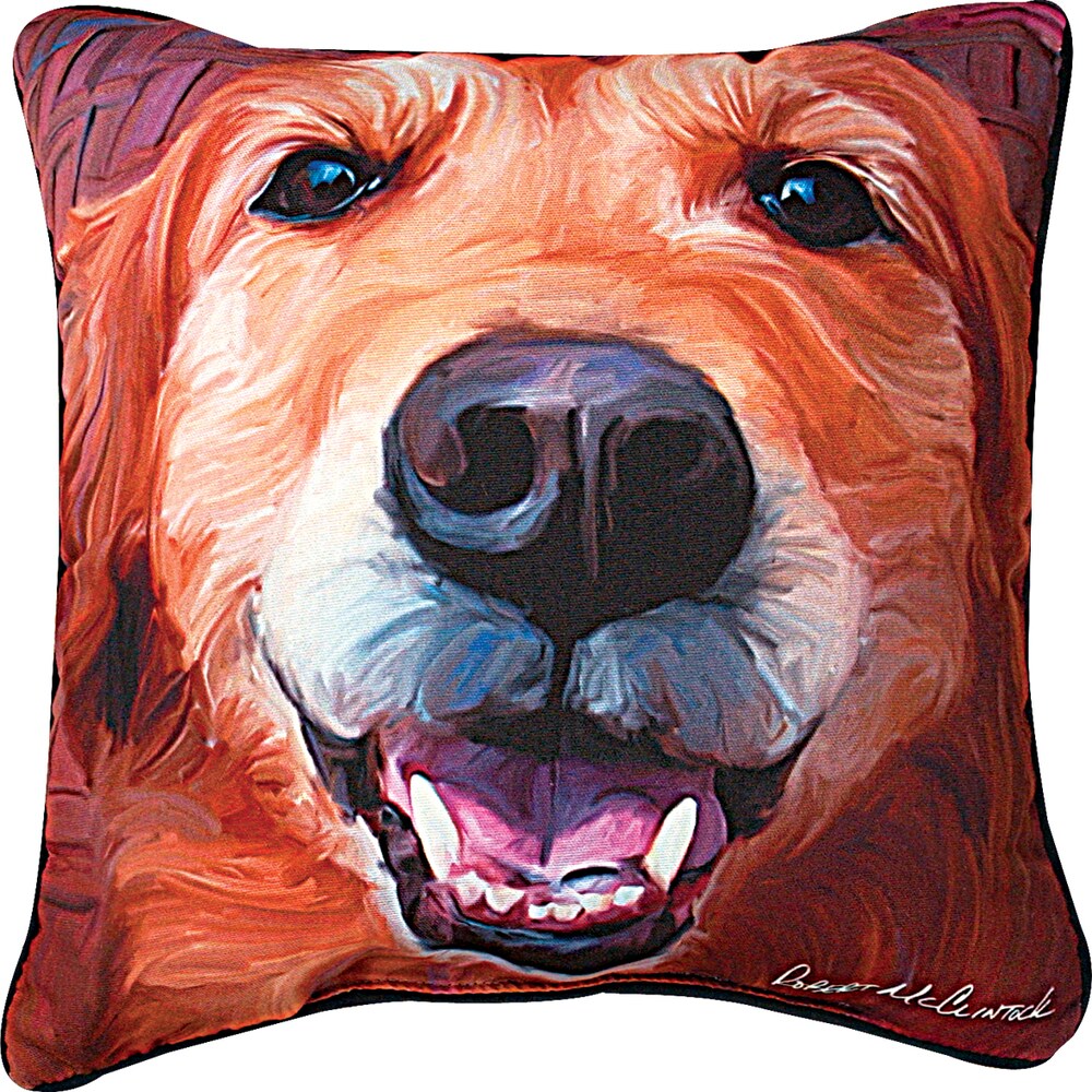 Manual Woodworkers NUTMEG GOLDEN RETVR MULTI COLOR Throw Pillow