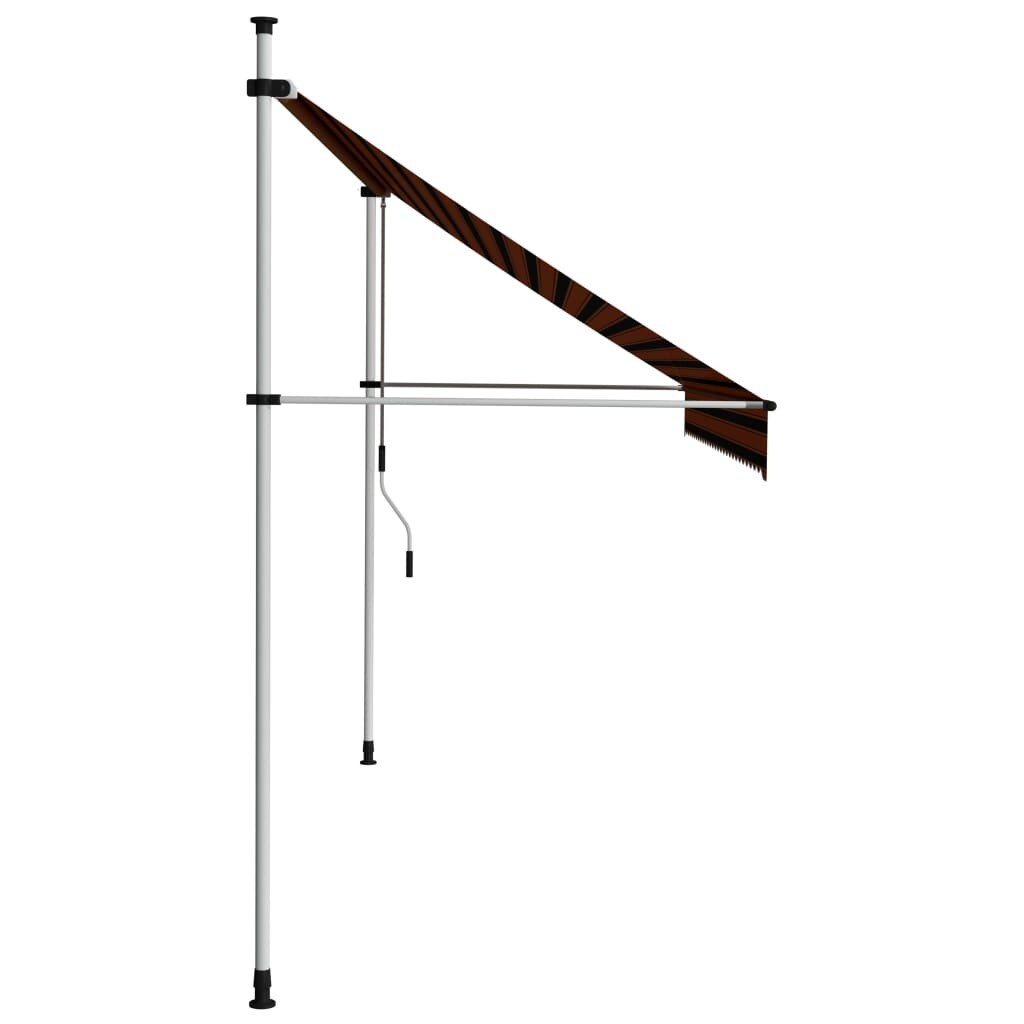 Manual Retractable Awning 118.1" Orange and Brown