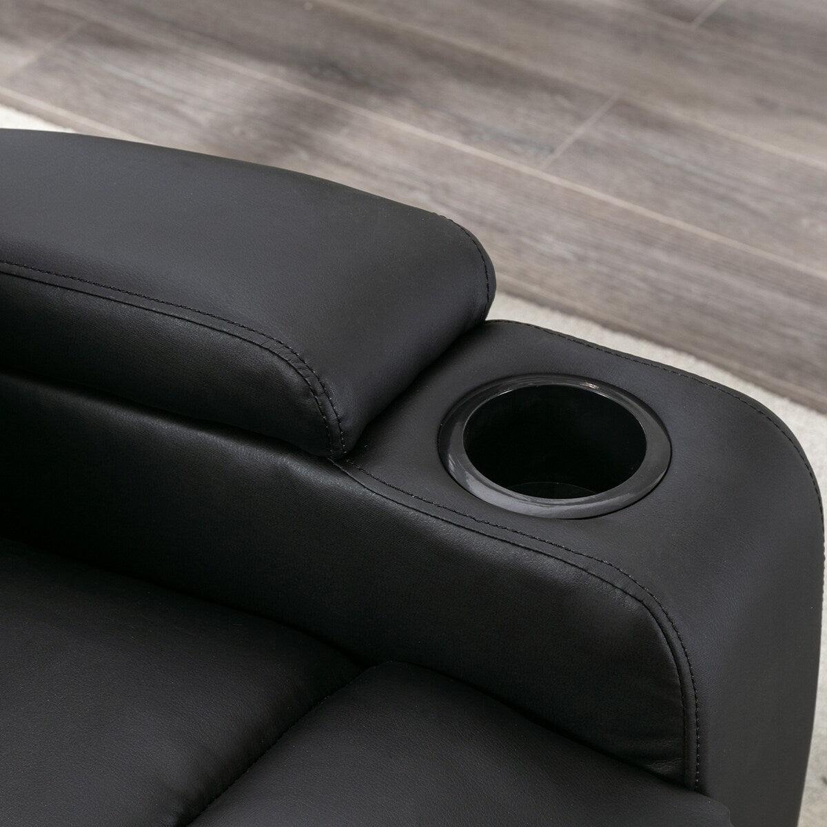 Manual Rocking Recliner Chair with Massage and Cup Holders