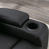 Manual Rocking Recliner Chair with Massage and Cup Holders
