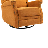 Manual Swivel Rocker Recliner Chair with Soft Arms and Back, Small Reclining Chairs, Single Sofa Seat for Living Room