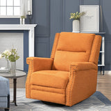 Manual Swivel Rocker Recliner Chair with Soft Arms and Back, Small Reclining Chairs, Single Sofa Seat for Living Room