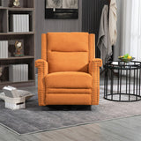 Manual Swivel Rocker Recliner Chair with Soft Arms and Back, Small Reclining Chairs, Single Sofa Seat for Living Room