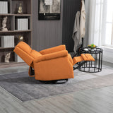 Manual Swivel Rocker Recliner Chair with Soft Arms and Back, Small Reclining Chairs, Single Sofa Seat for Living Room