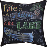 Manual Woodworkers 'Life Is Better at the Lake' Decorative Throw Pillow