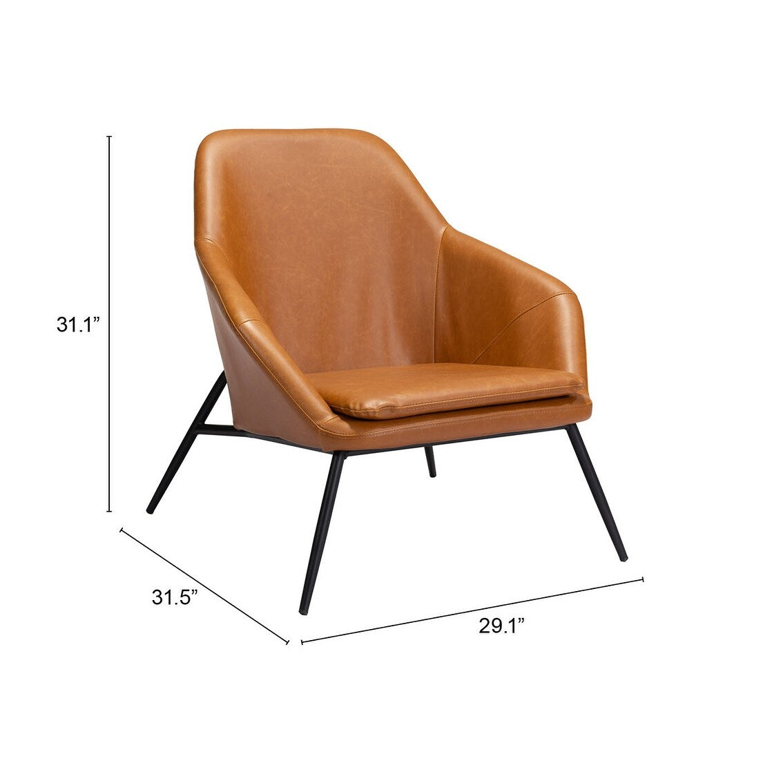 Cooper Accent Chair Tan - N/A