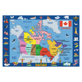 Map of Canada Multicolored Accent Rug - 8' x 11'