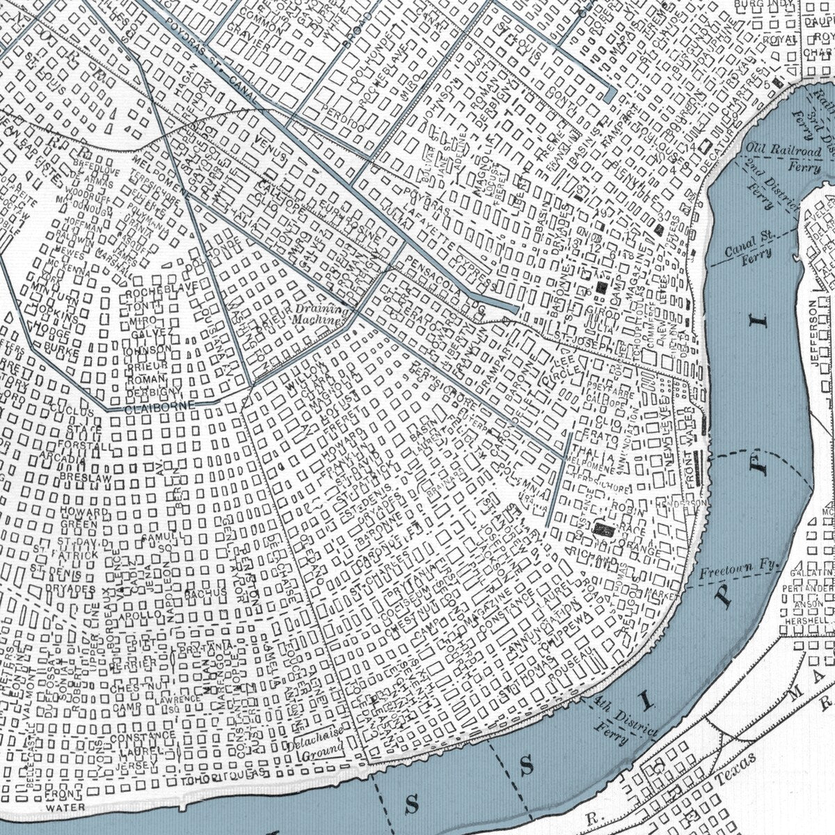 Map of New Orleans, LA