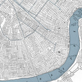 Map of New Orleans, LA