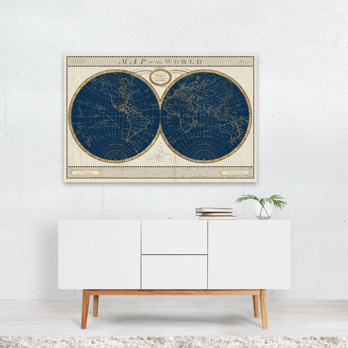 Maps Canvas Wall Art Print