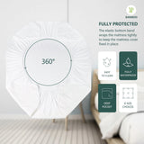 MarCielo Bamboo Viscose Surface Waterproof Knit Mattress Protector - N/A