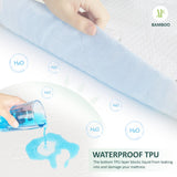 MarCielo Bamboo Viscose Surface Waterproof Knit Mattress Protector - N/A