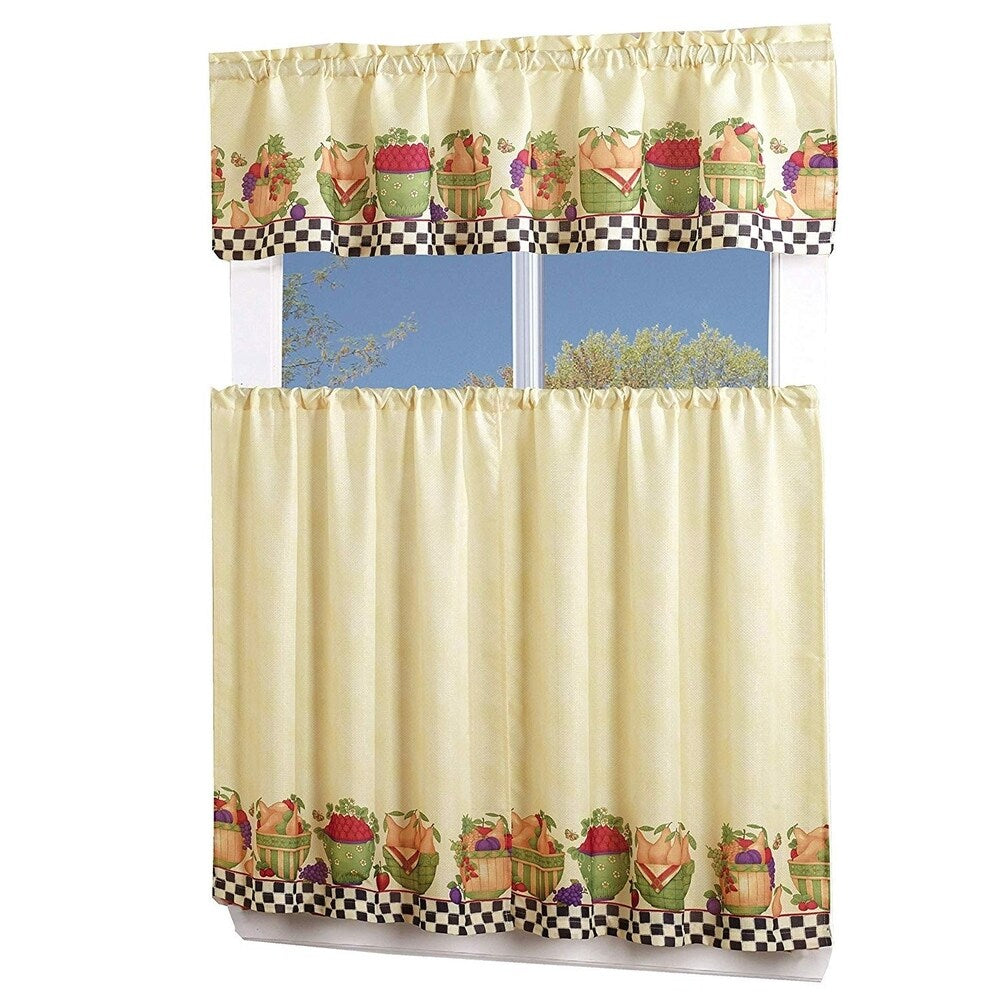 Porch & Den Capri 3-piece Kitchen Window Curtain Set